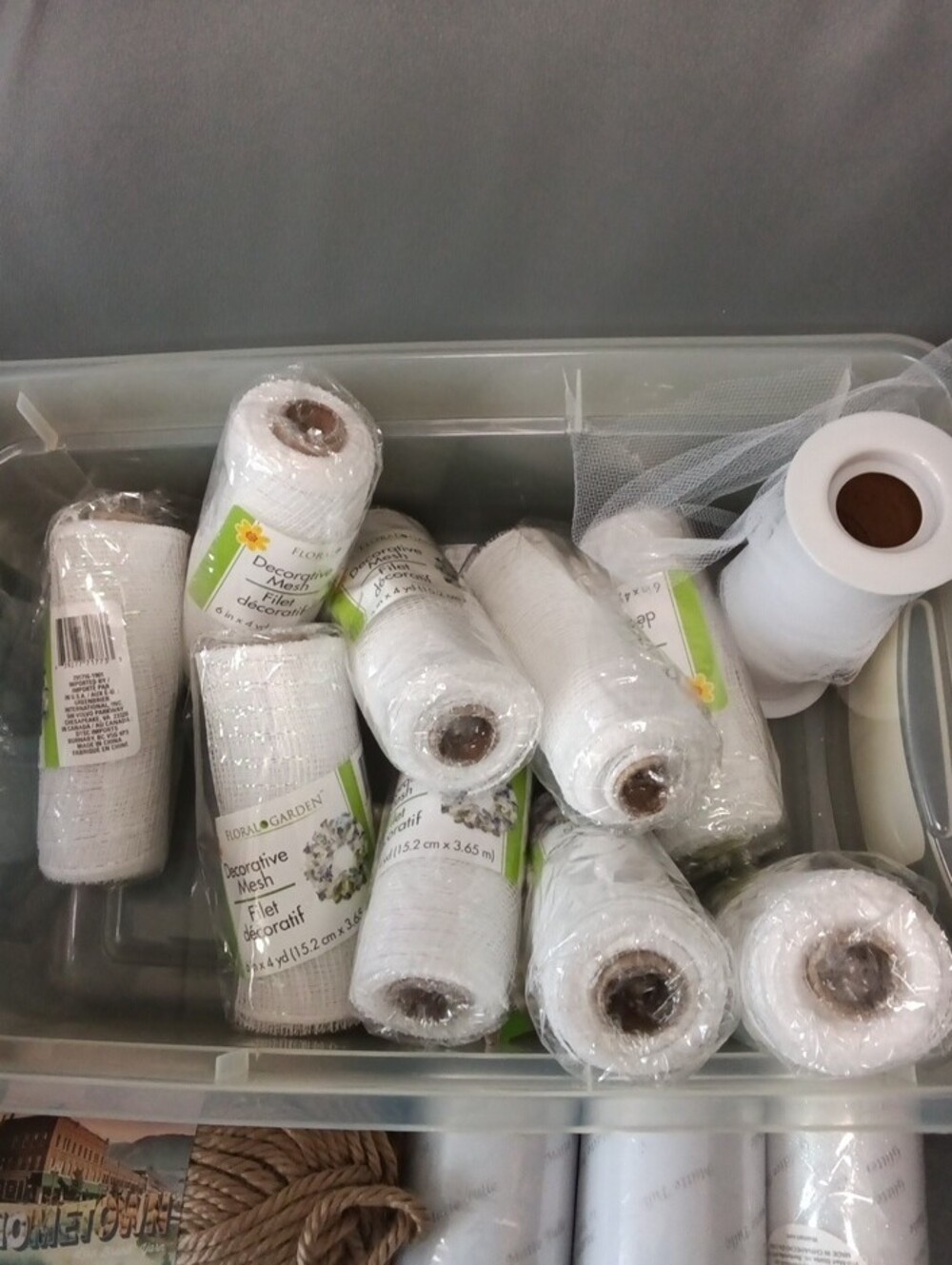 This Is A BundleClear Plastic Storage Bin for Home Organization - White Contents - Picture 4 of 4